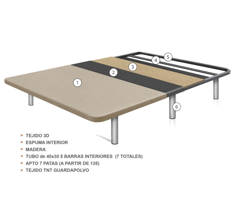 Base tapizada Tecino - Colchón Madrid