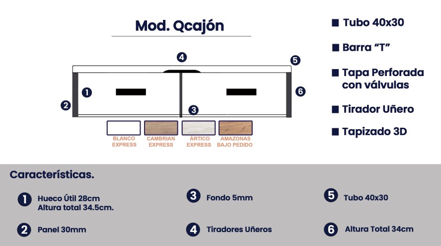Canapé arcón cajones