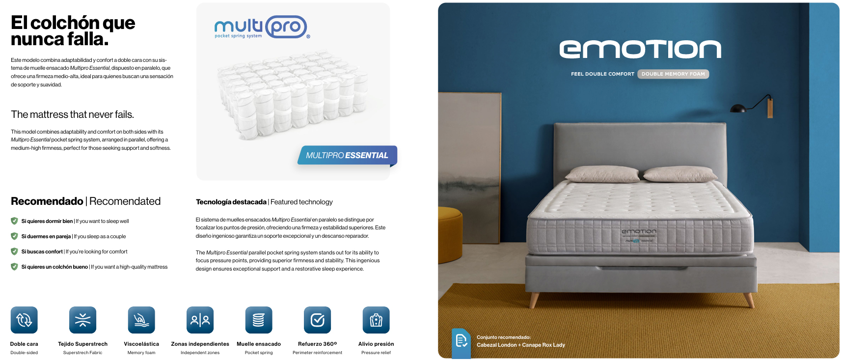 Colchón Emotion de Essenzia