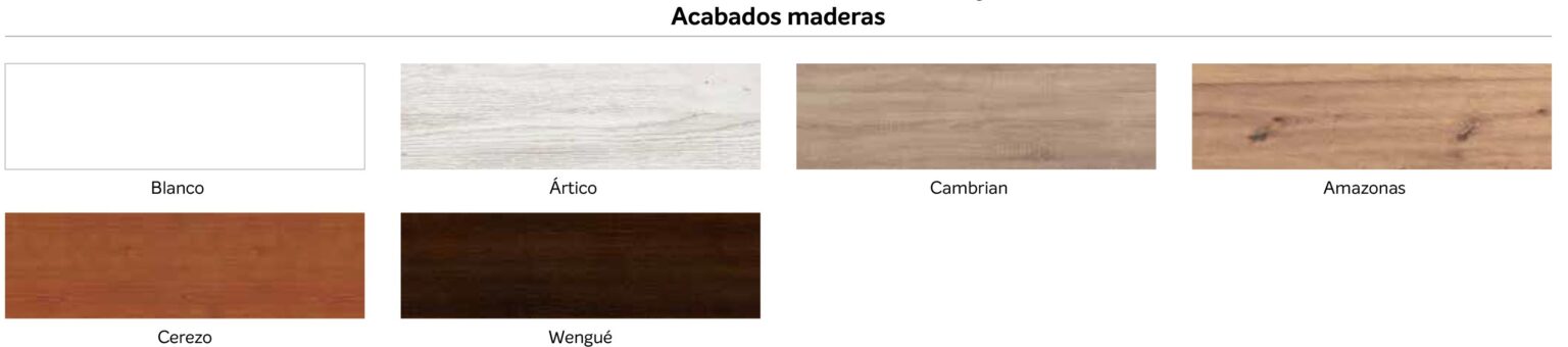 Colores disponibles para canapé arcón madera