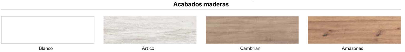 Muestrario acabados Canapé Cajones