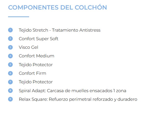 colchon sensac de relax