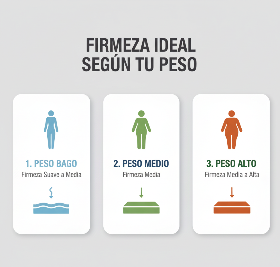 Firmeza ideal según tu peso