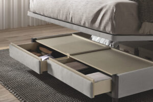 Canapé KOALA BEDS Secret-Drawer – ejemplo de acabado y almacenaje