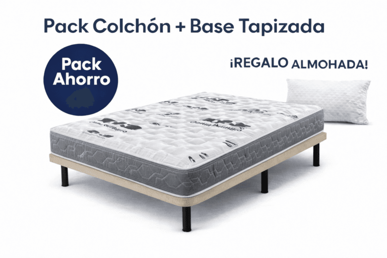Pack Colchón Viscoelástico y Base Tapizada
