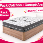 Pack ahorro colchón y canapé arcón con almohada de regalo en Madrid