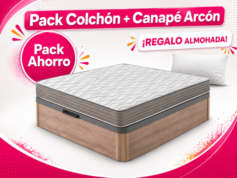 PACK COLCHÓN Y CANAPÉ BARATO