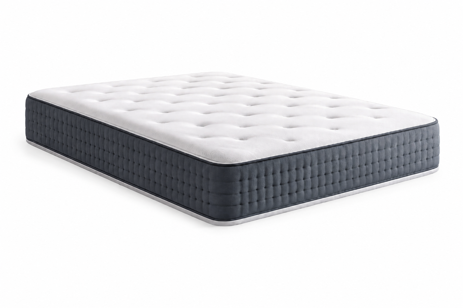 Colchón Step de Basic´s con tapa blanca acolchada y lateral gris
