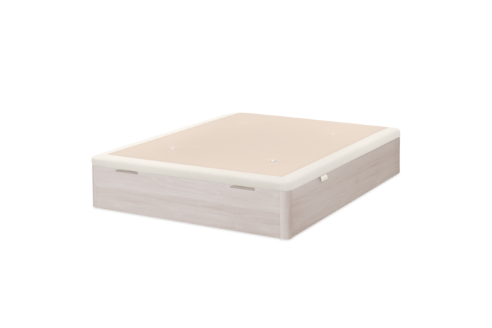 Canapé abatible Sonpura Store con tapa 3D antideslizante y cajón de madera de 34 cm de altura exterior
